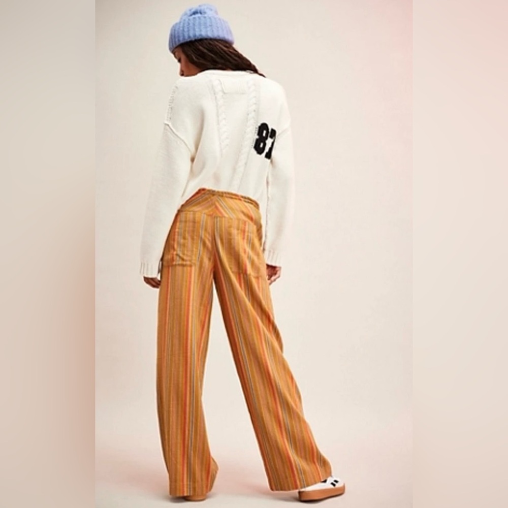 Free People Hudson Canyon Striped Pants Good Combo Combo Size M - Picture 7 of 16